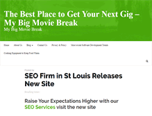 Tablet Screenshot of mybigmoviebreak.com